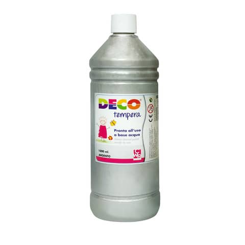 Tempera in flacone Deco 1 L - argento - 08808/41